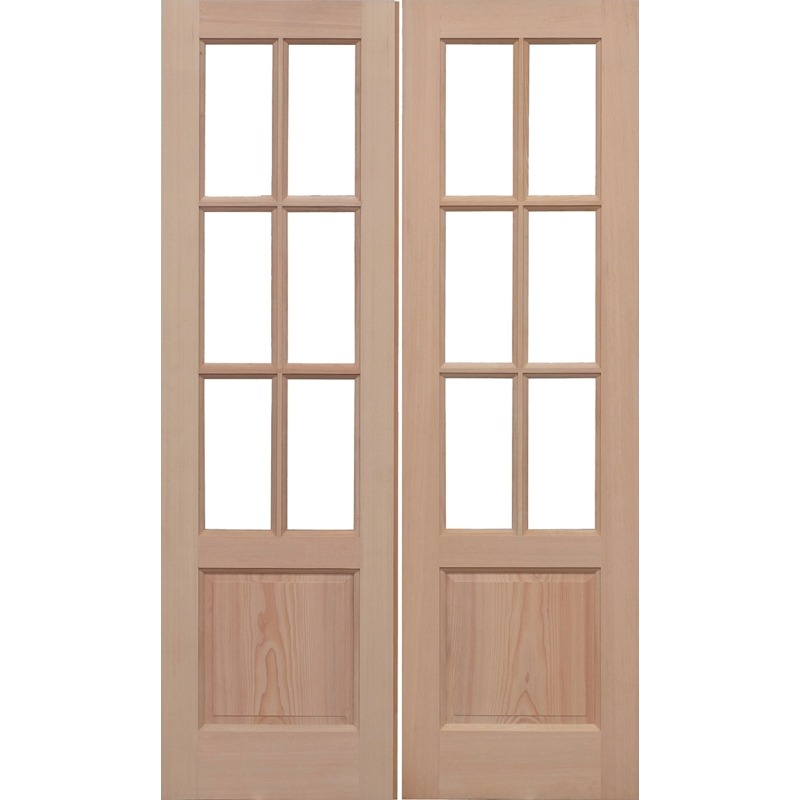 External Hemlock GTP2P Unglazed Door Pairs